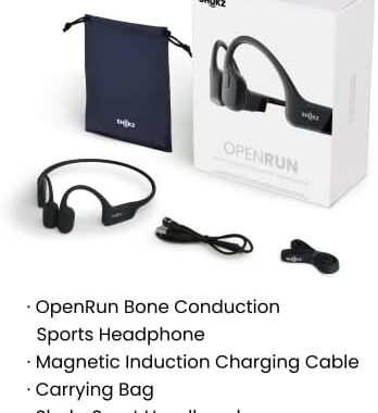 Amazon.com: SHOKZ OpenRun (AfterShokz Aeropex) - Open-Ear Bluetooth Bone Conduction Sport Headphones