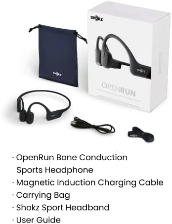 Amazon.com: SHOKZ OpenRun (AfterShokz Aeropex) - Open-Ear Bluetooth Bone Conduction Sport Headphones