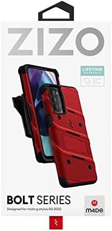 Amazon.com: ZIZO Bolt Bundle for Moto g Stylus 5G (2022) Case with Screen Protector Kickstand Holste