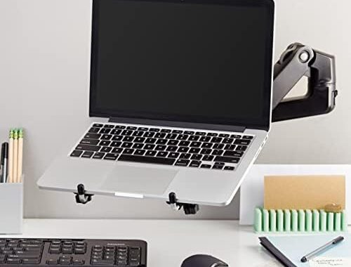 Amazon Basics Notebook Laptop Stand Arm Mount Tray