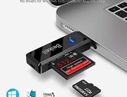 Amazon.com: Beikell SD Card Reader, High-Speed USB 3.0 Card Reader Memory Card Adapter-Supports SD/M