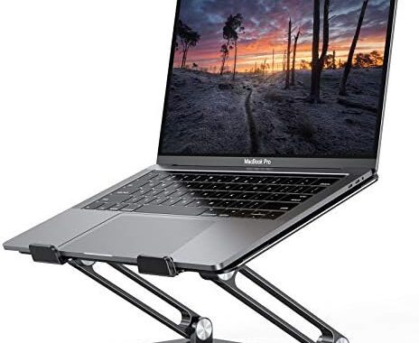 Lamicall Adjustable Laptop Stand, Portable Laptop Riser, Aluminum Laptop Stand for Desk Foldable, Er