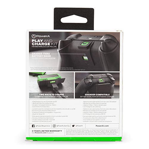 Amazon.com: PowerA Play & Charge Kit for Xbox, Wireless Controller Charging, Charge, Rechargeabl