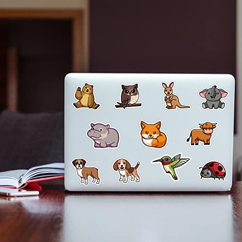 100Pcs Cute Animal Stickers,Vinyl Waterproof Stickers for Laptop,Bumper,Skateboard,Water Bottles,Com