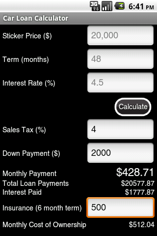 Car Loan Calculator Ad-Free