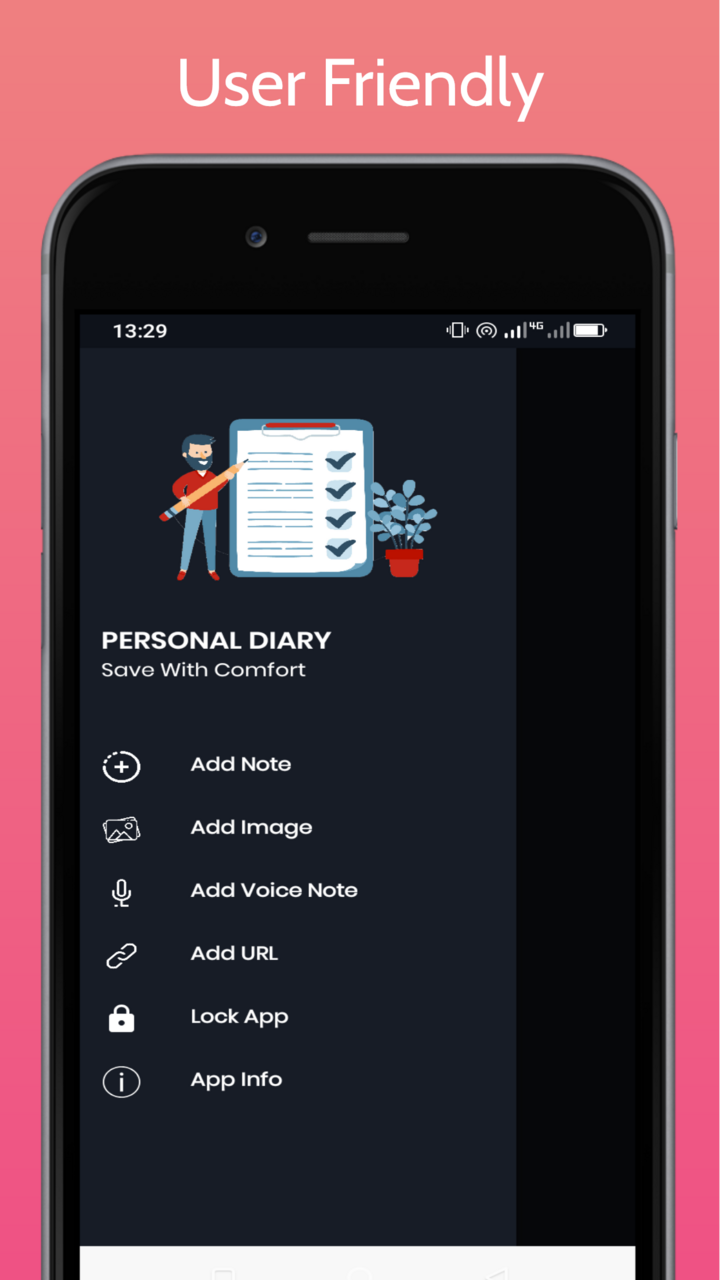 Secret Diary with Lock - Personal Diary with Password - Notes - To-Do-List