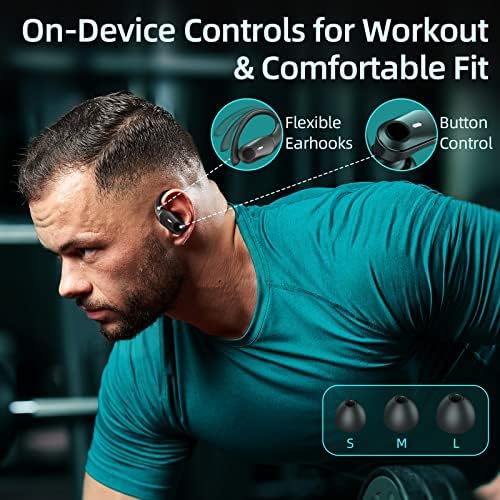 GOLREX Bluetooth Headphones Wireless Earbuds 36Hrs Playtime Wireless Charging Case Digital LED Displ