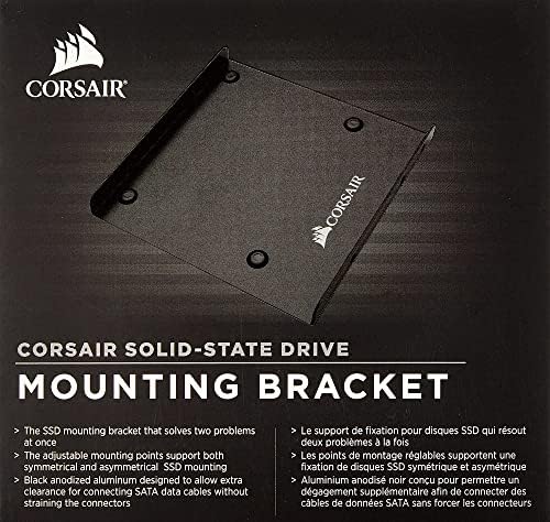 Amazon.com: Corsair SSD Mounting Bracket Kit 2.5" to 3.5" Drive Bay(Cssd-Brkt1), Black : Electronics