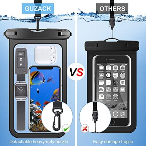 2 Pack 10.5" Large Waterproof Phone Pouch-IPX8 Underwater Case Universal Cell Phone Dry Bag Compatib
