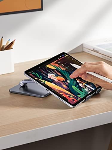 Amazon.com: UGREEN Tablet Stand Holder for Desk Adjustable Aluminum Portable Stand Holder Foldable D
