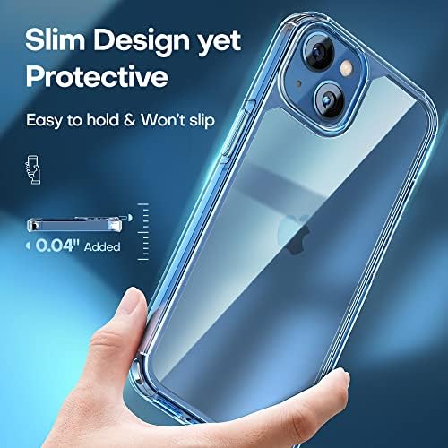 Amazon.com: TAURI [5 in 1 Designed for iPhone 13 Case, [Not-Yellowing] with 2X Tempered Glass Screen