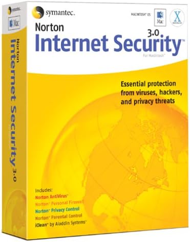 Amazon.com: Norton Internet Security Mac 3.0 [AntiVirus, Firewall, Privacy, Controls, iClean]