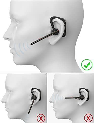 New bee Bluetooth Headset V5.2 Wireless Bluetooth Earpiece 24Hrs Talktime CVC8.0 Dual Mic Noise Canc